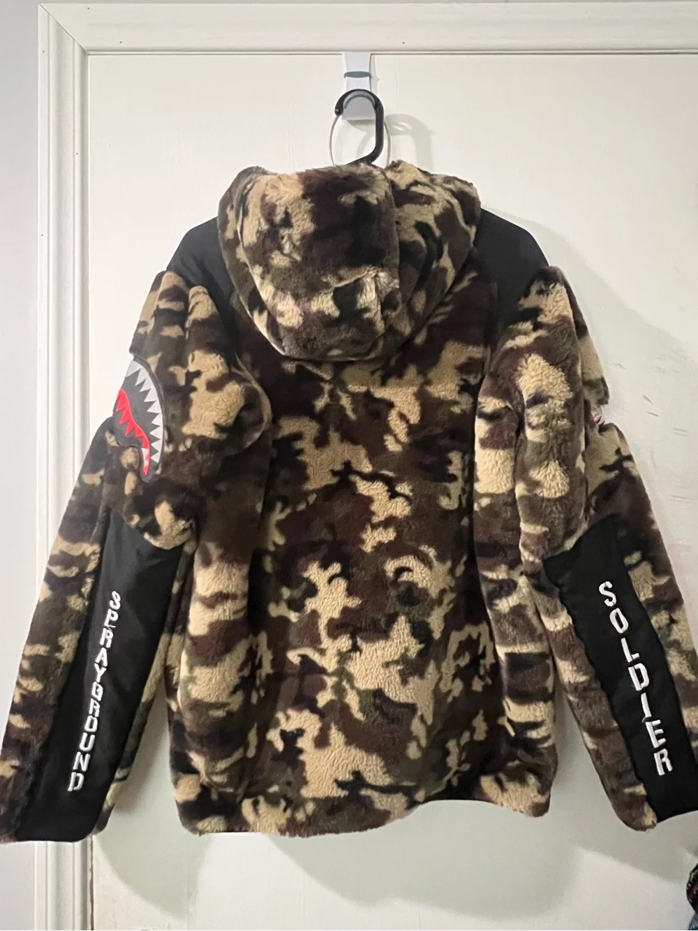 Sprayground Black Jacket with Red Label